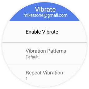 Notification settings preview