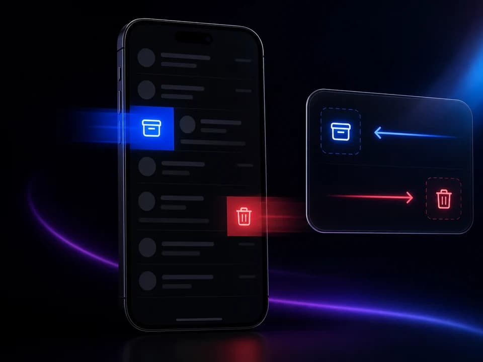 Customizable swipe menus