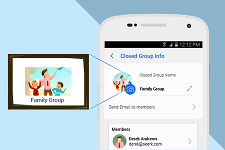 Closed Groups conversation view